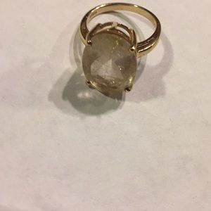 10K YG Quartz Ring